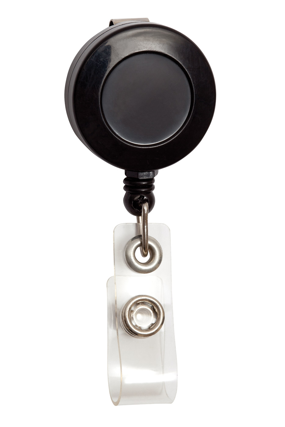 Round Retractable Badge Reels with nylon zip pull cord are effective ID